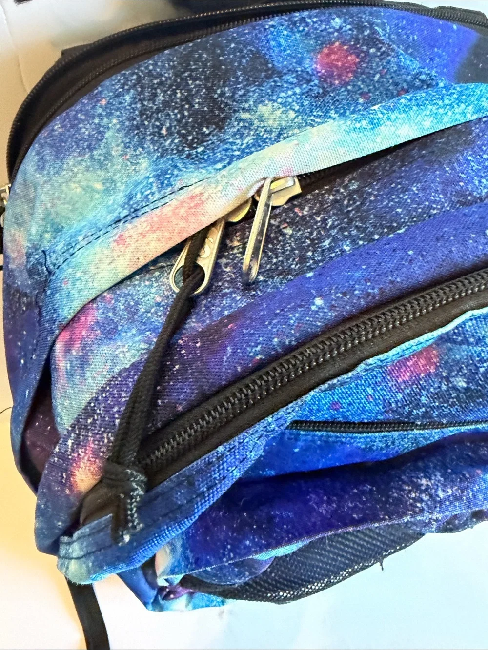 JanSport Galaxy Print Backpack in Blue and Purple